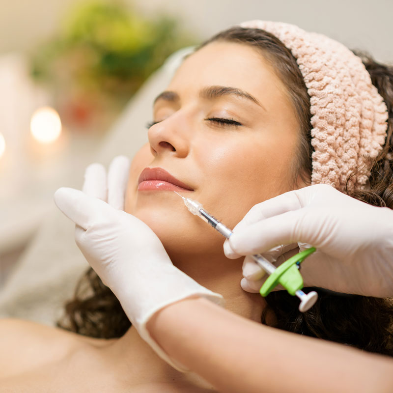 lady getting dermal fillers